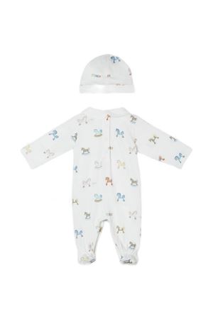 tutina in cotone bianco FENDI KIDS | BUK156AVW8F0ZA0